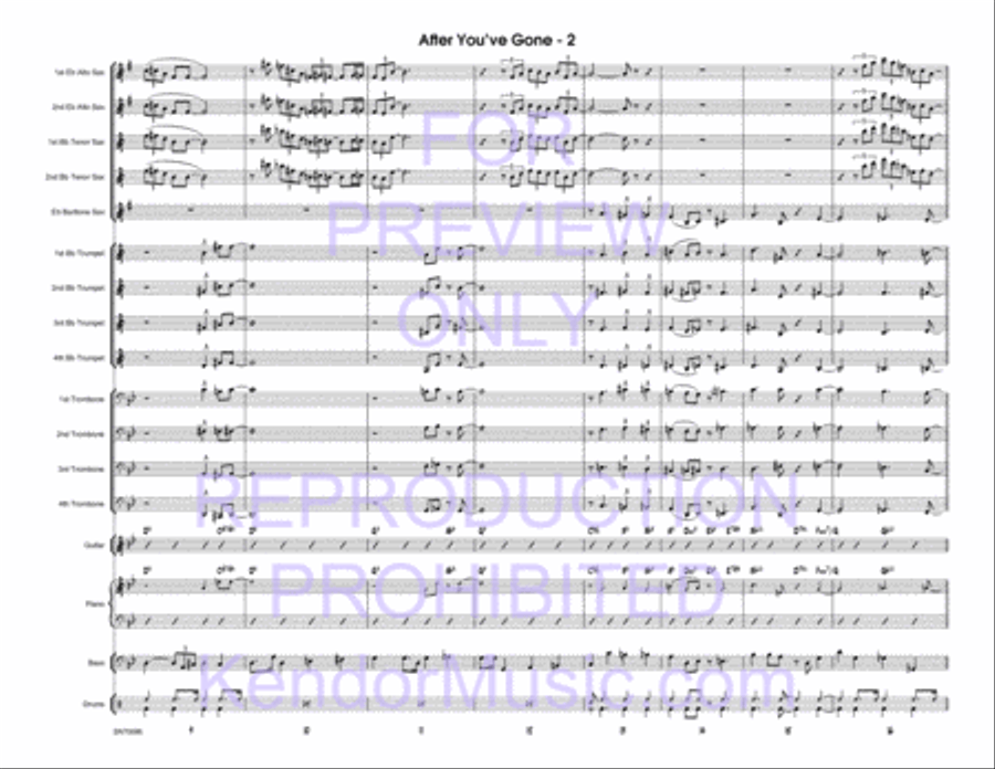 After You've Gone Jazz Ensemble scores gallery preview page 3