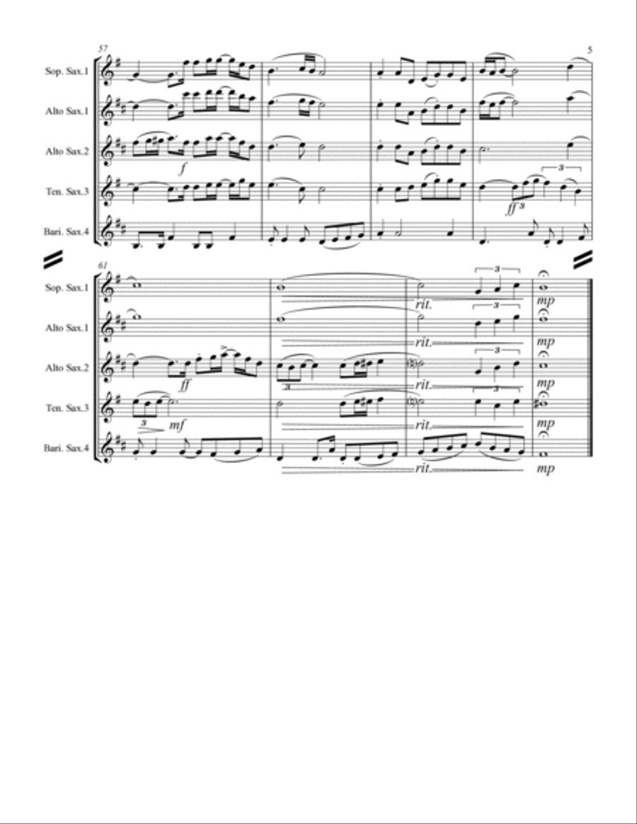 We've Only Just Begun Woodwind Quartet scores gallery preview page 6