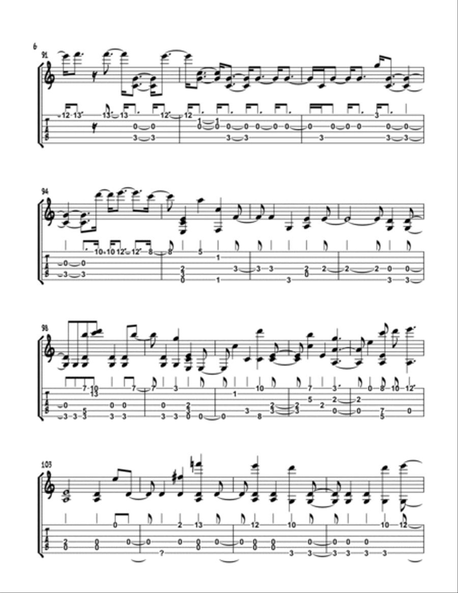 Holy Forever Guitar Tablature scores gallery preview page 6