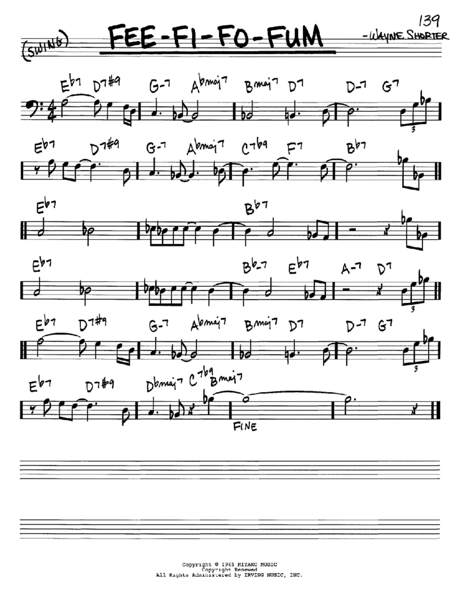 Fee-Fi-Fo-Fum Piano scores gallery preview page 1