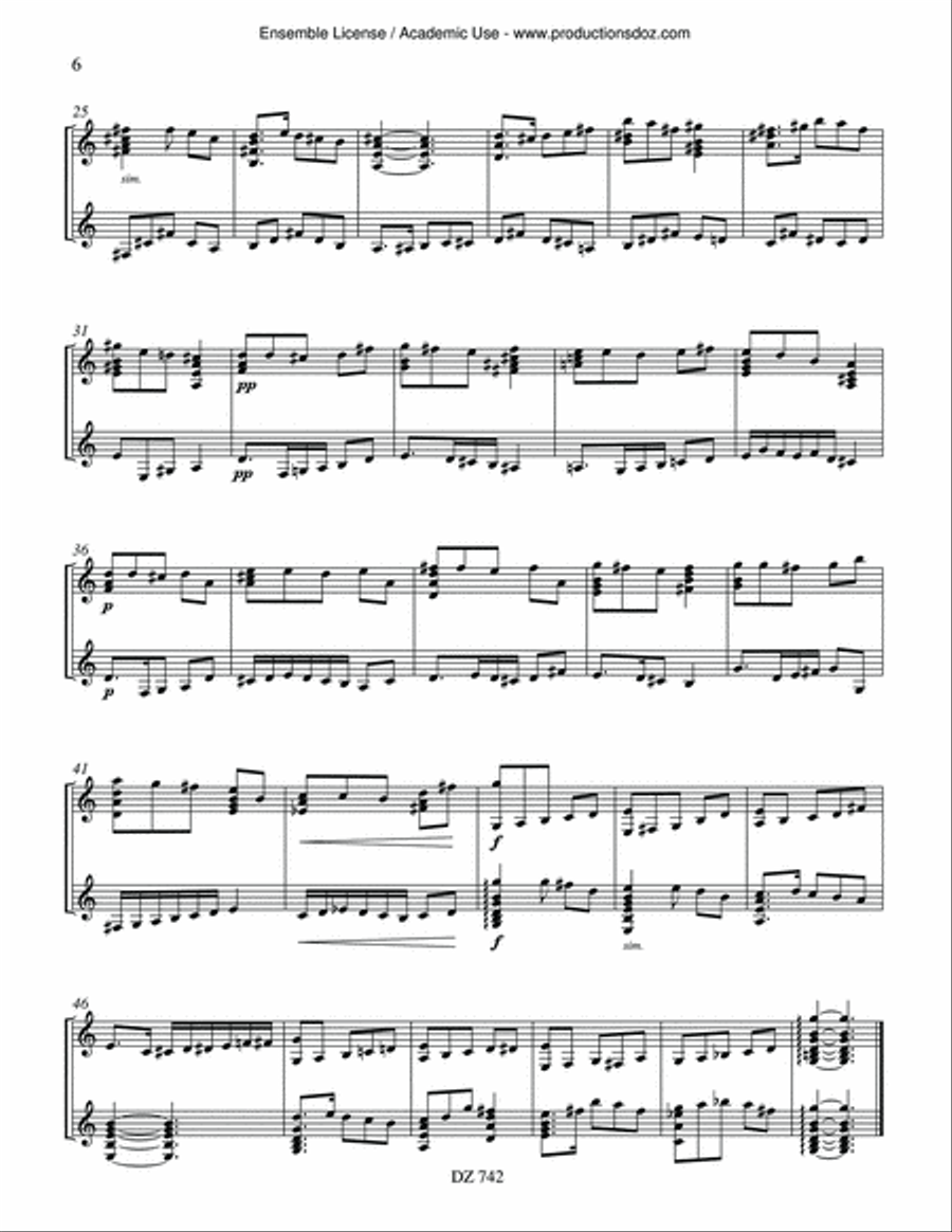 Ring Around the Bath Classical Guitar scores gallery preview page 6