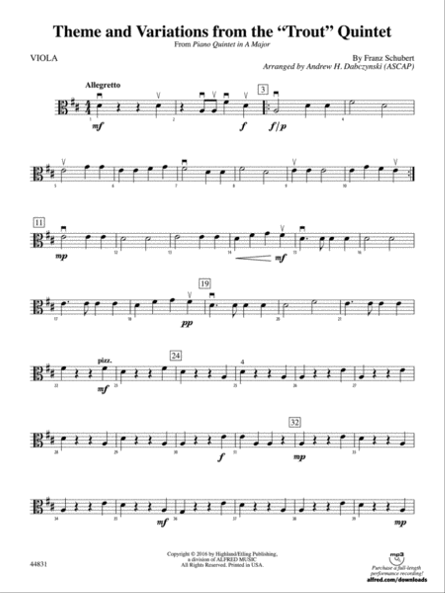 Theme and Variations from the 