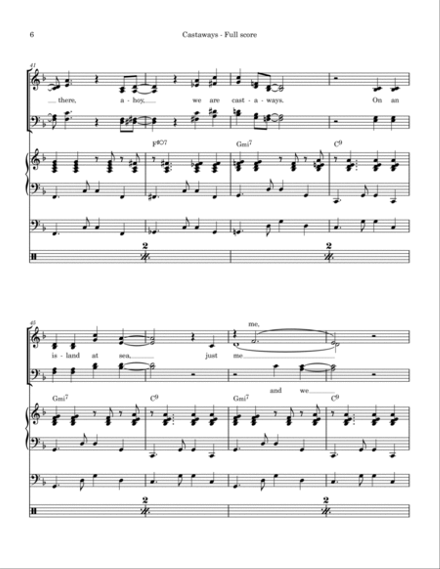 Castaways 4-Part scores gallery preview page 6