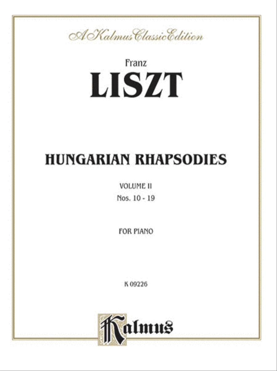 Hungarian Rhapsodies, Volume 2