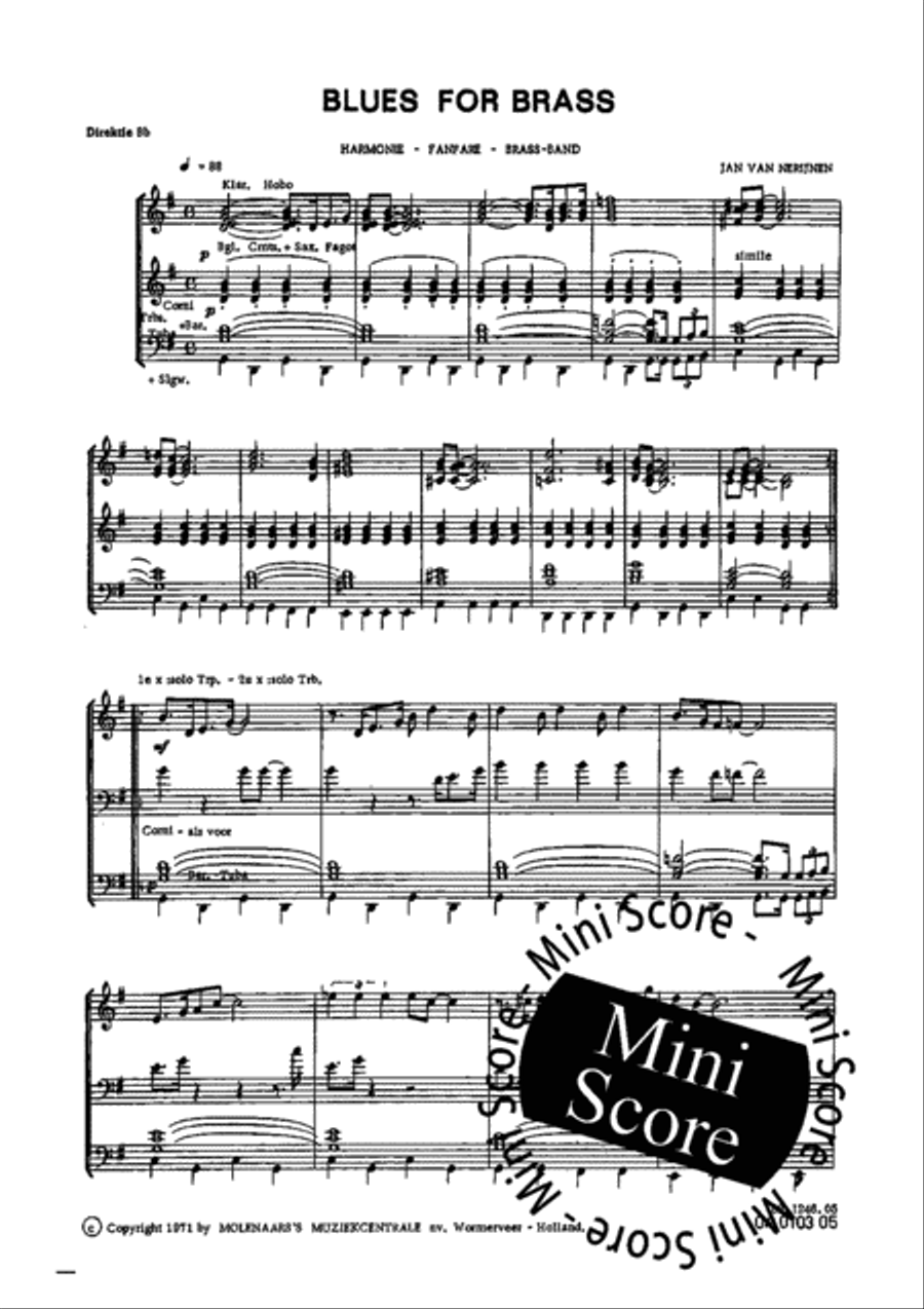 Blues for Brass Concert Band scores gallery preview page 4
