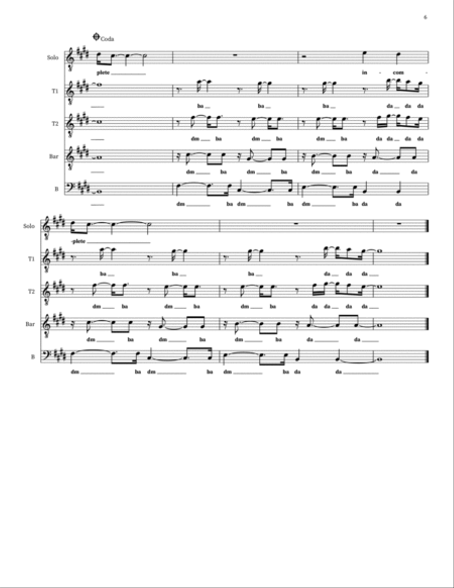 Incomplete Incomplete TTBB scores gallery preview page 6