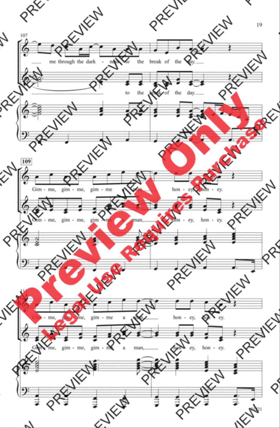 Girls Gone ABBA (A Medley) Women's Choir scores gallery preview page 19