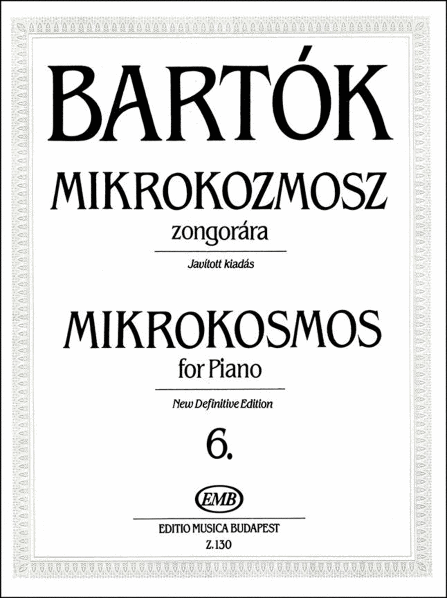 Mikrokosmos for piano 6
