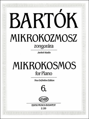 Book cover for Mikrokosmos for piano 6