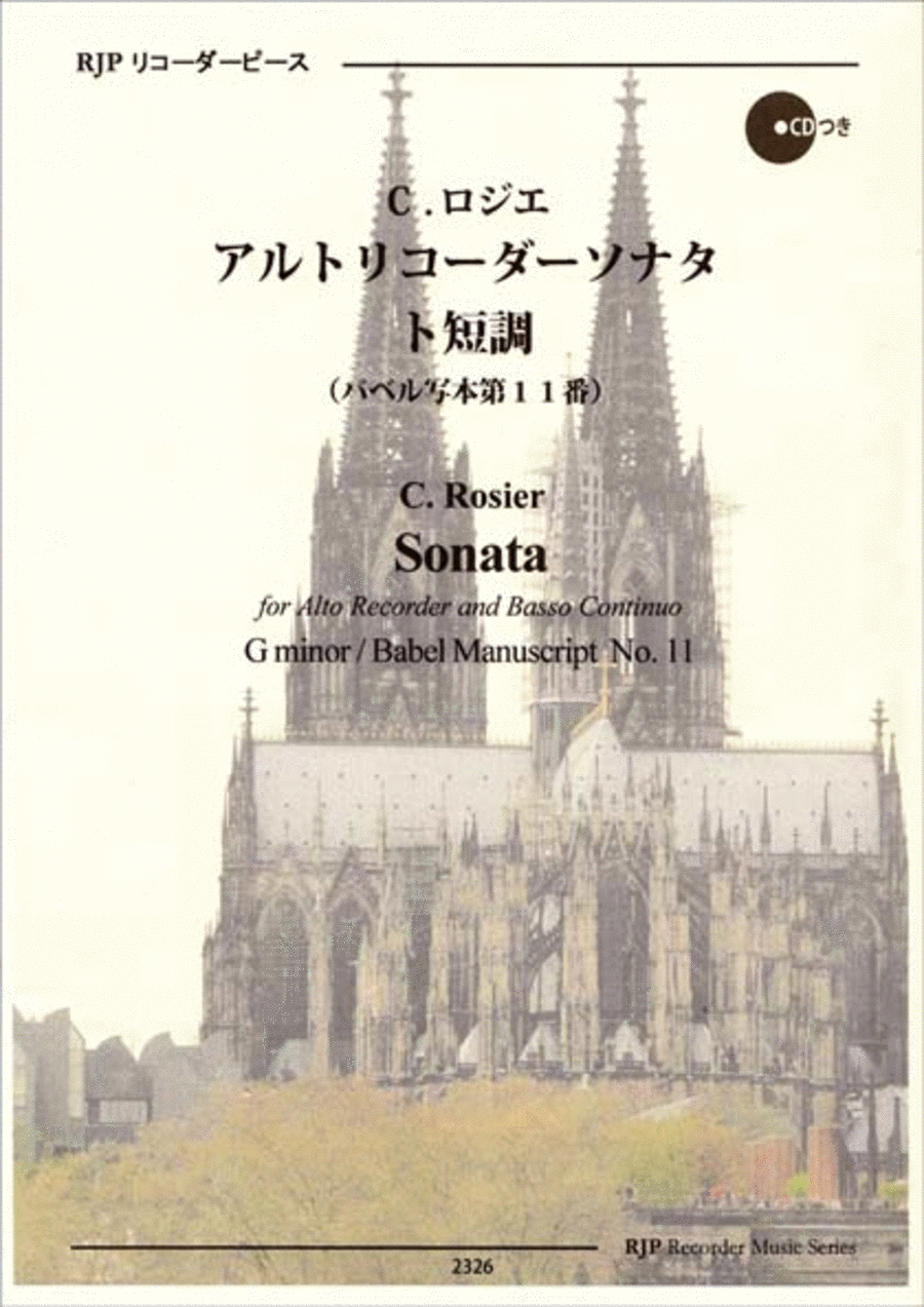 Sonata G minor, No. 11 of Babel Manuscript Alto Recorder scores gallery preview page 1