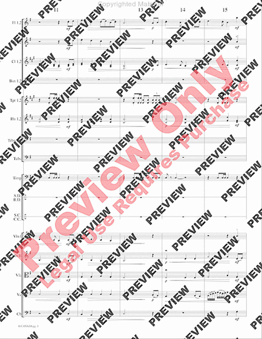 O Canada Full Orchestra scores gallery preview page 6