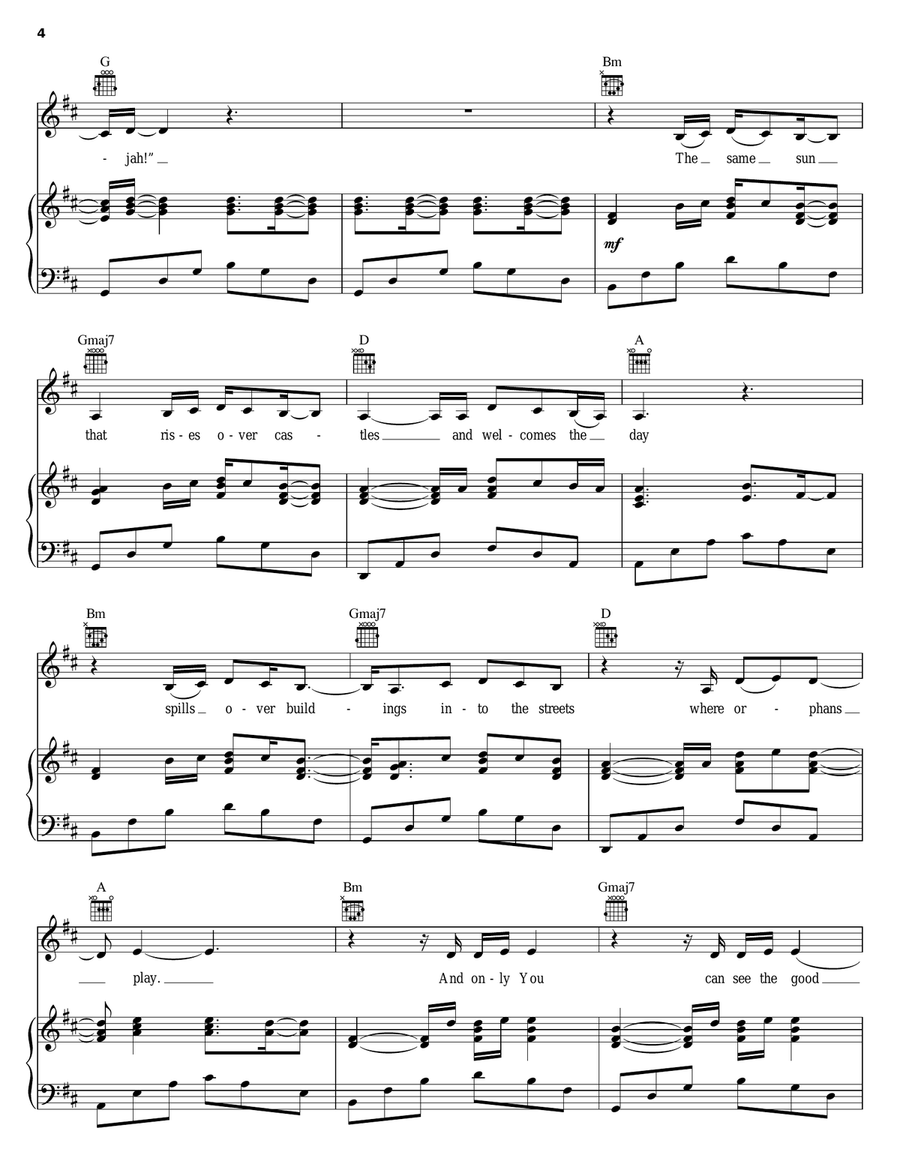 Hallelujah Hallelujah Piano, Vocal, Guitar scores gallery preview page 4