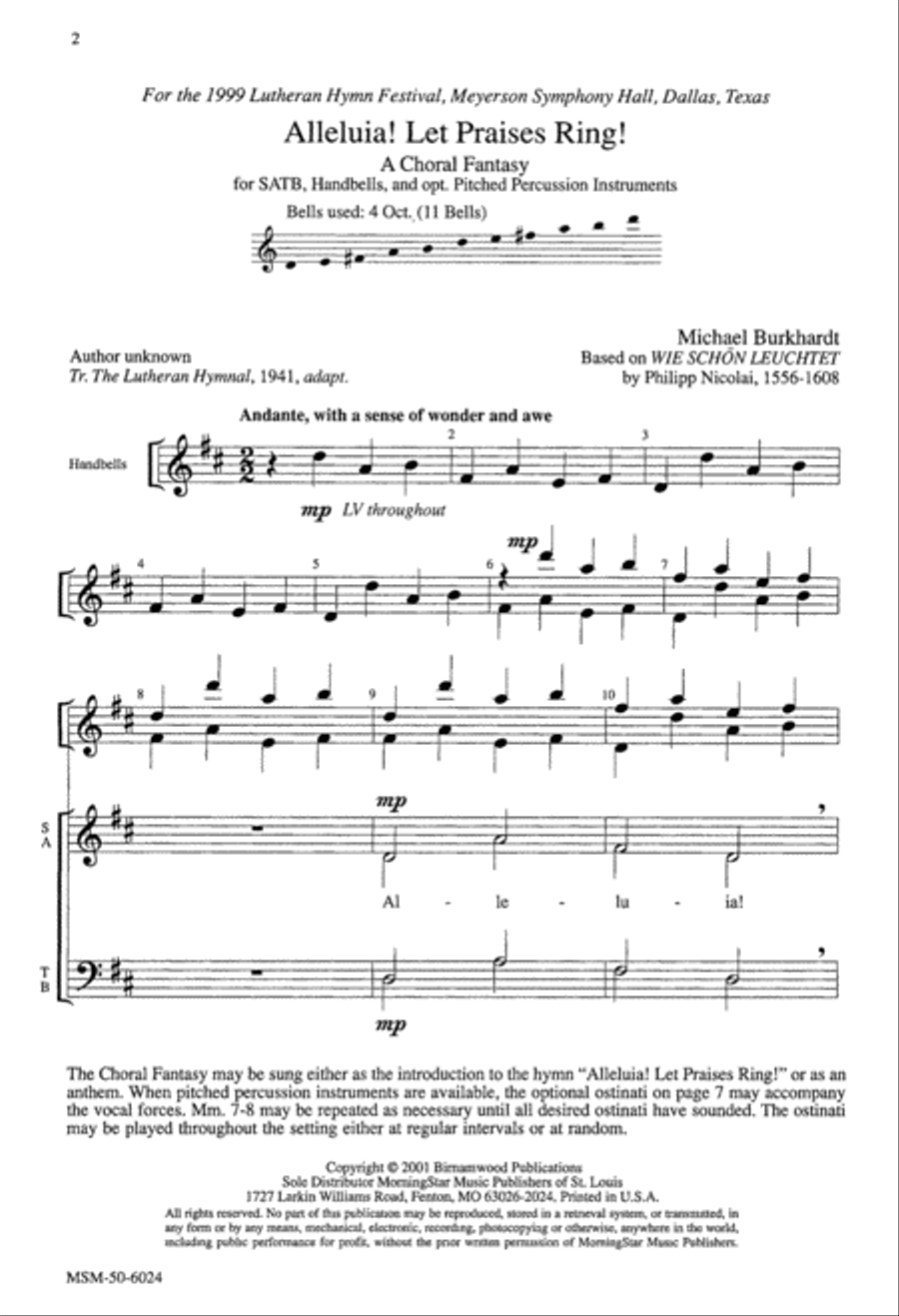 Alleluia! Let Praises Ring! 4-Part scores gallery preview page 2
