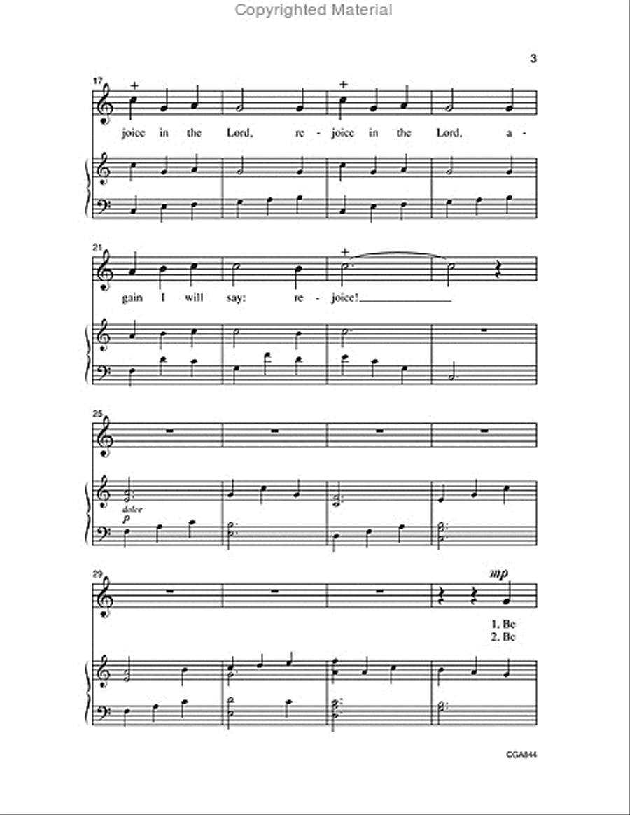 Rejoice in the Lord Rejoice in the Lord Unison Choir scores gallery preview page 3