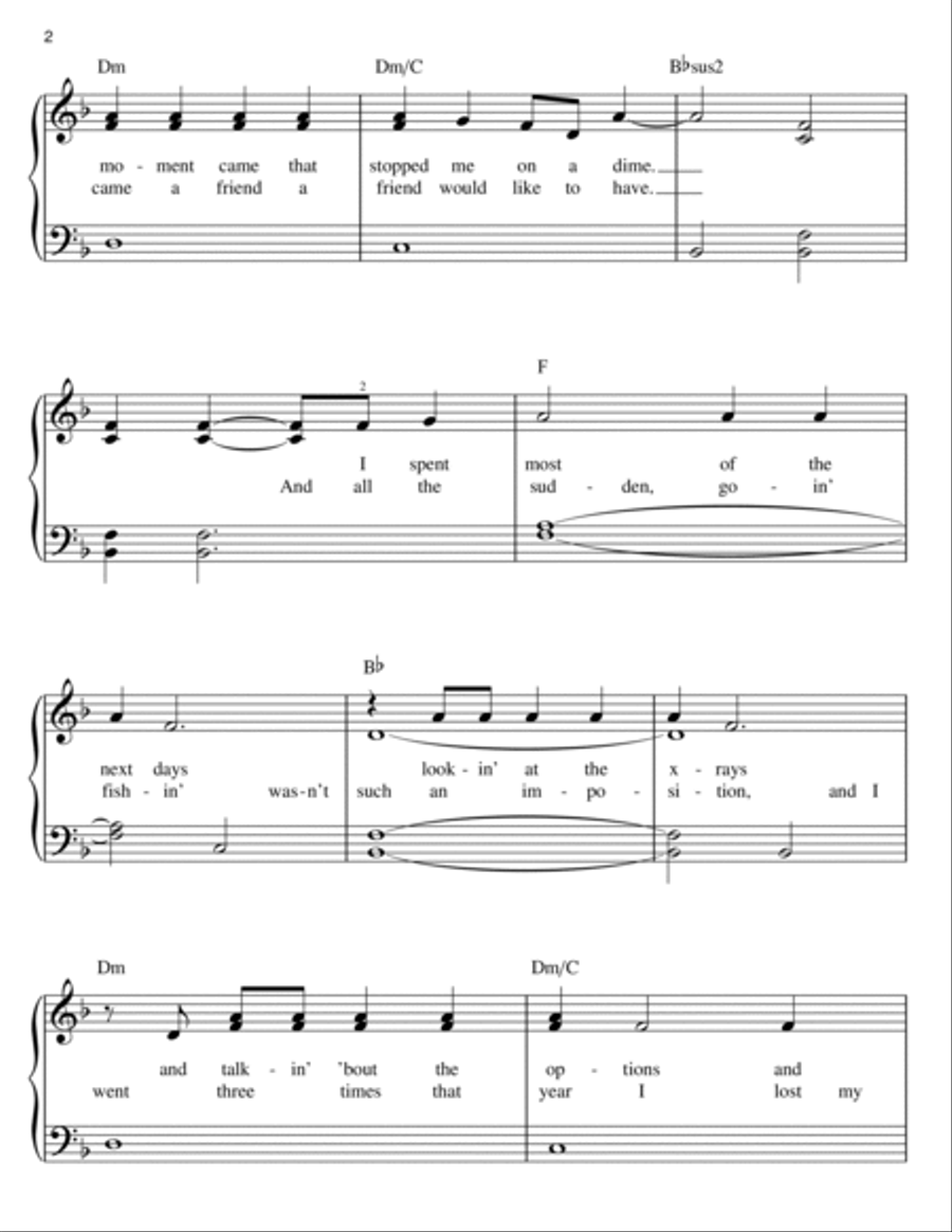 Live Like You Were Dying Live Like You Were Dying Easy Piano scores gallery preview page 2