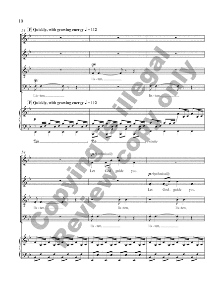 Songs of Faith: 1. We Stand on a Rock (Pno/Choral Rehearsal Score)