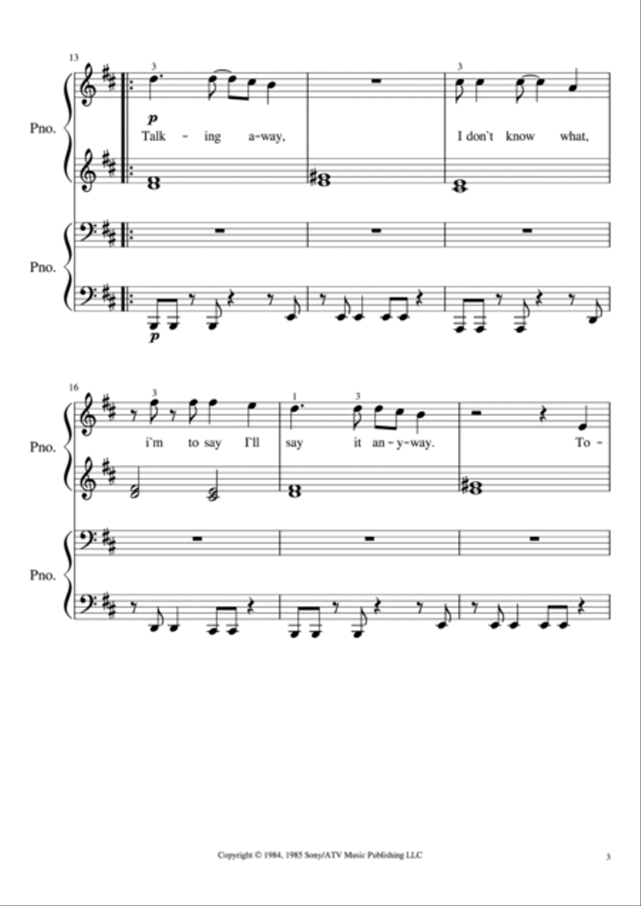 Take On Me Take On Me Easy Piano scores gallery preview page 3