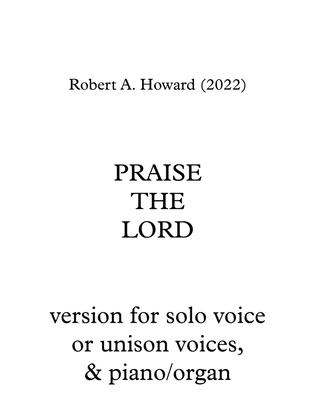 Praise the Lord (Solo/Unison Version)