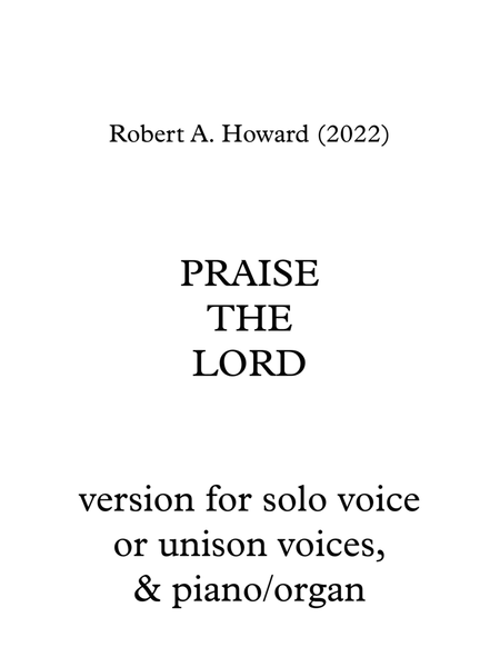 Praise the Lord (Solo/Unison Version) image number null