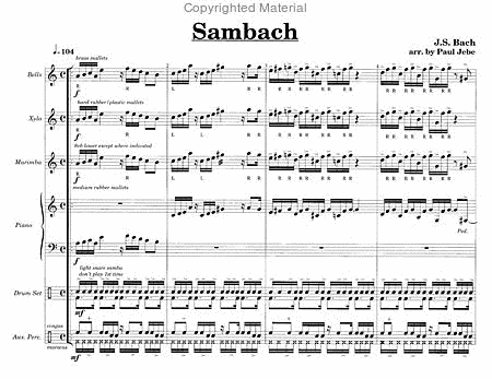 Sambach Percussion Ensemble - Sheet Music