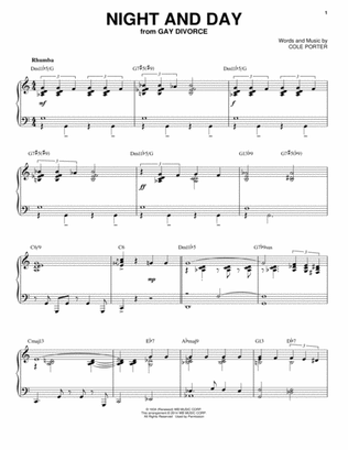 Book cover for Night And Day [Jazz version] (arr. Brent Edstrom)