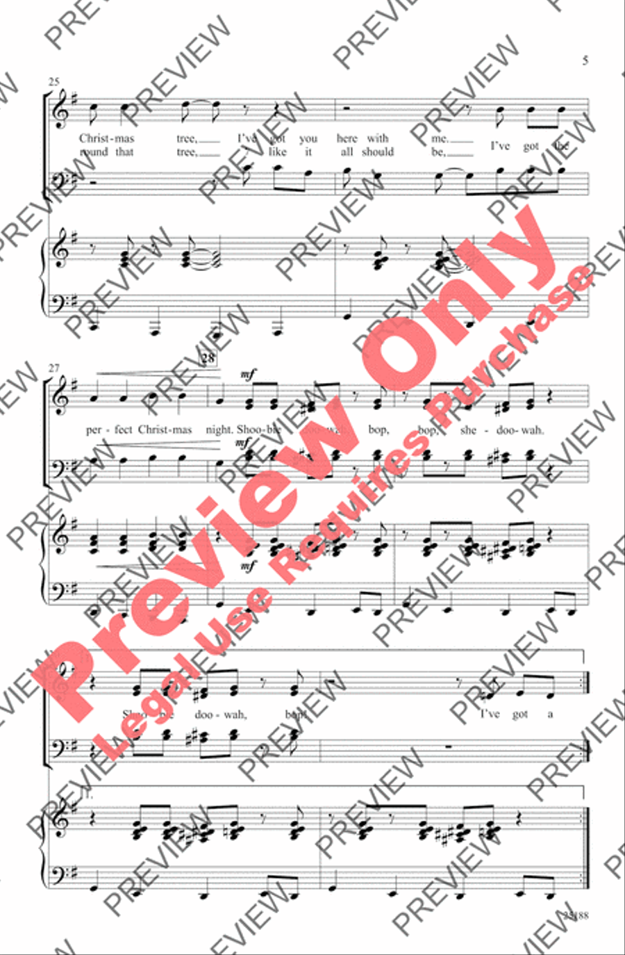 Perfect Christmas Night (from Dr. Seuss! How the Grinch Stole Christmas) 4-Part scores gallery preview page 5