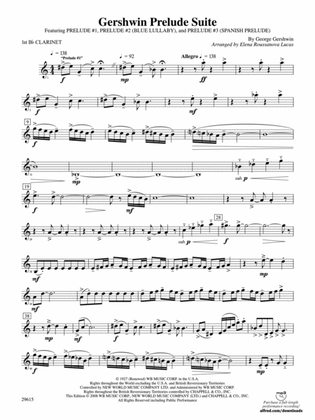 Gershwin Prelude Suite: 1st B-flat Clarinet
