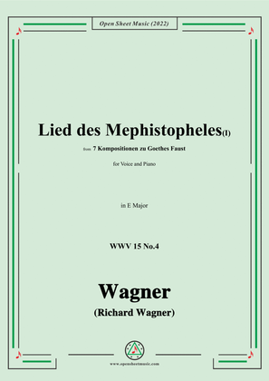 Book cover for R. Wagner-Lied des Mephistopheles(I),in E Major,WWV 15 No.4