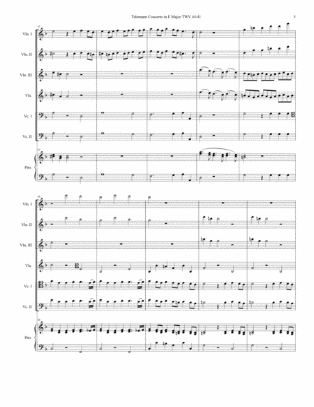 Telemann Concerto Grosso - Vivace TWV 44:41 image number null