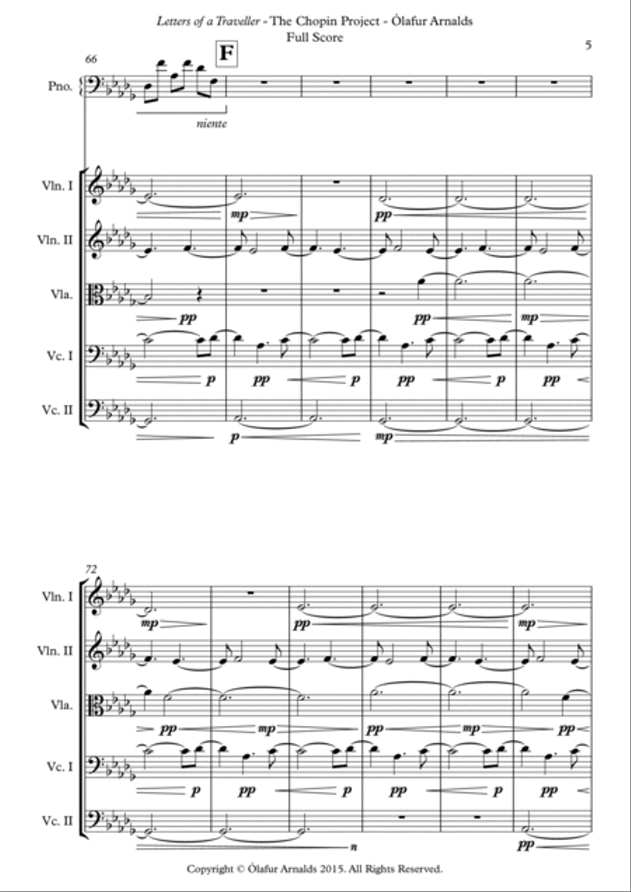 Letters Of A Traveller Piano Quartet scores gallery preview page 5