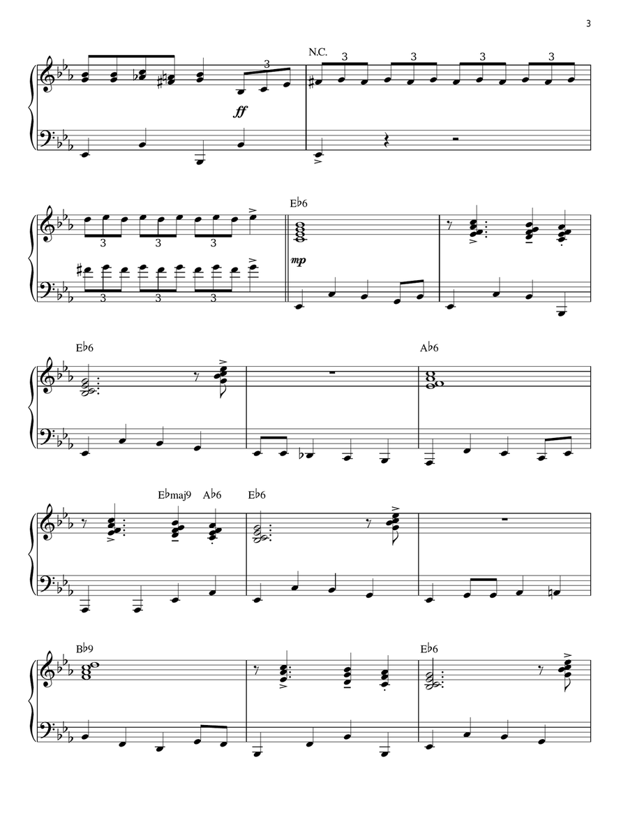 The Hucklebuck (arr. Brent Edstrom) Piano Solo scores gallery preview page 3