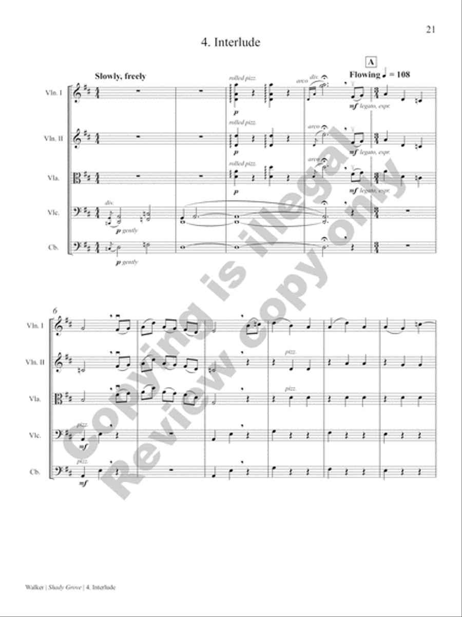 Shady Grove: and Other Songs from the Appalachian Mountains String Orchestra scores gallery preview page 10
