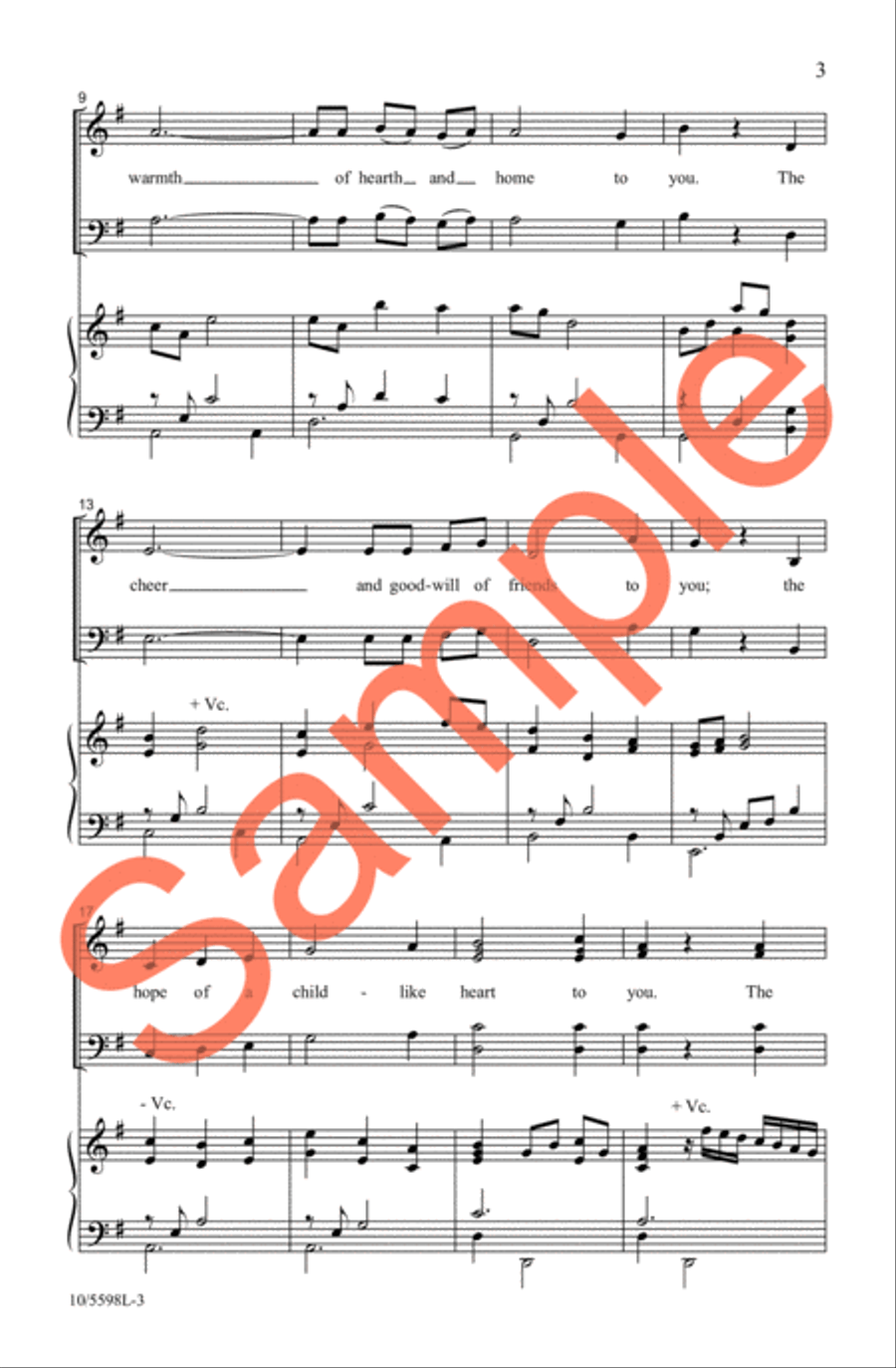 An Irish Christmas Blessing 4-Part scores gallery preview page 4