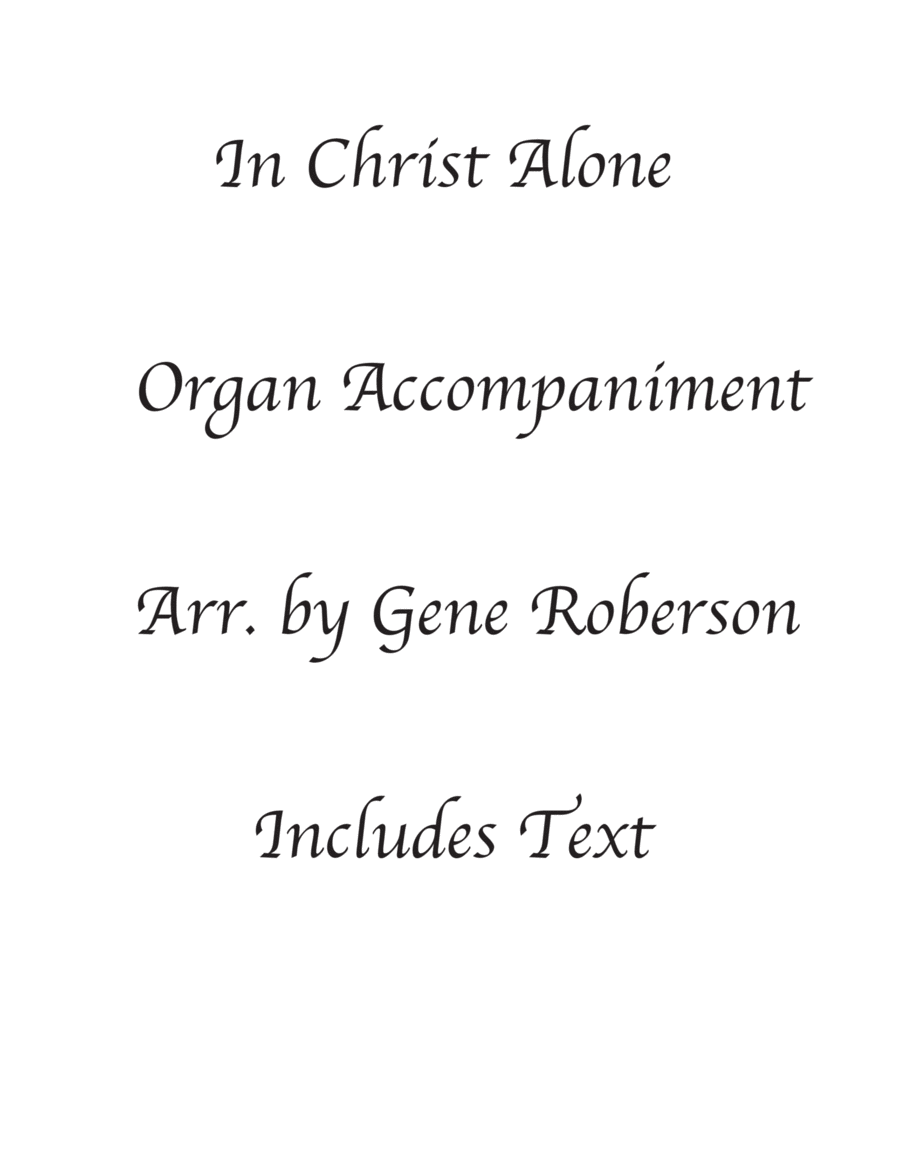 In Christ Alone Organ Solo scores gallery preview page 1