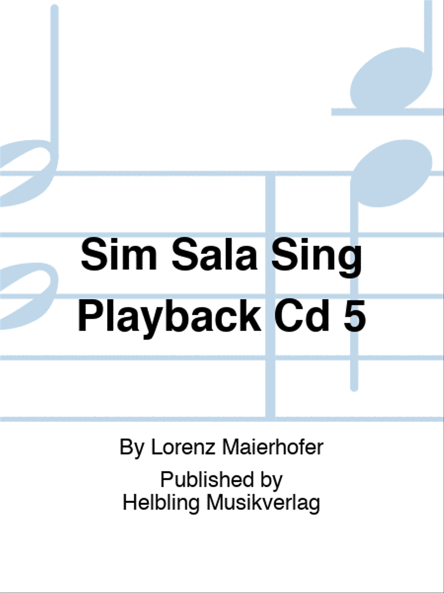 Sim Sala Sing Playback Cd 5 CD scores gallery preview page 1