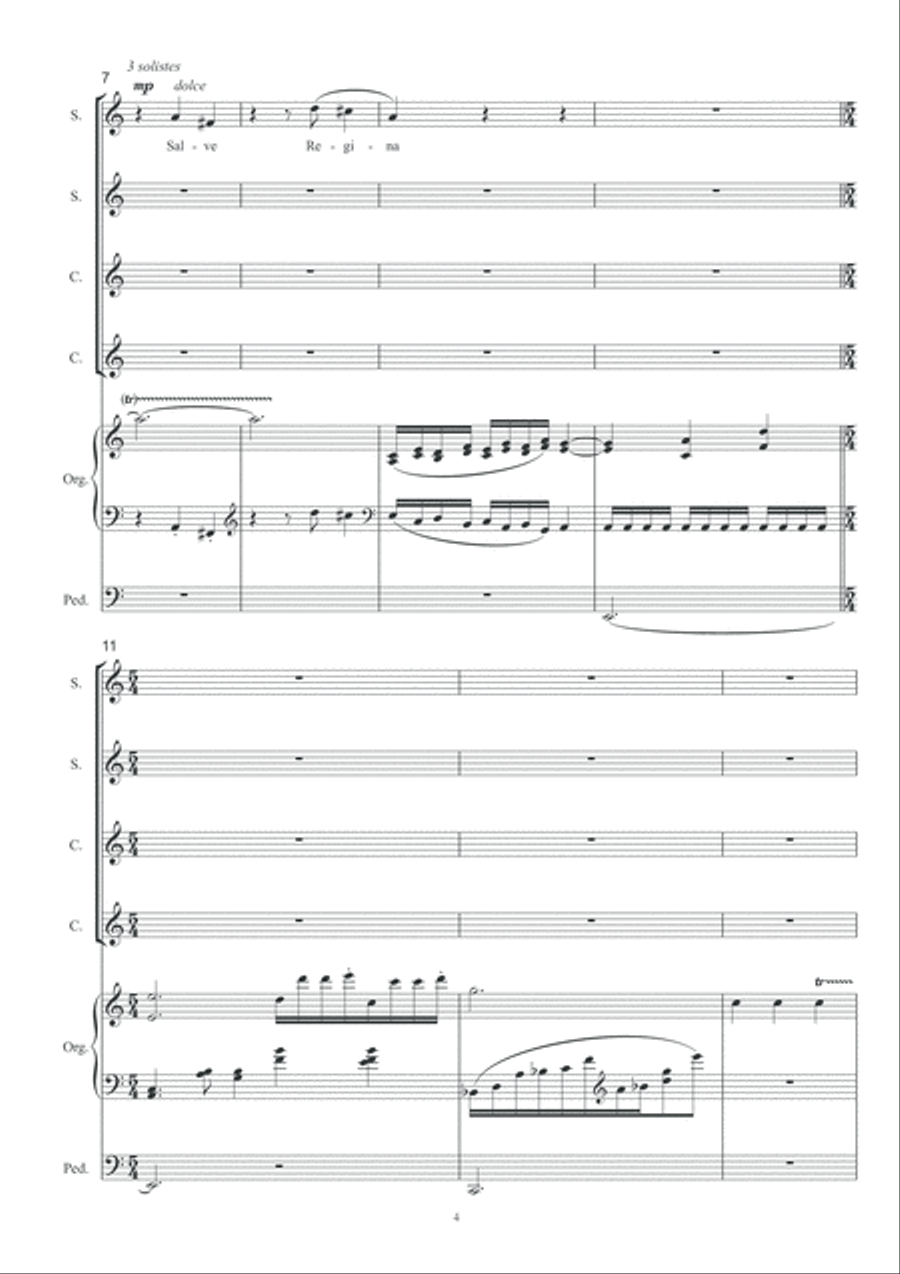 Salve, Regina 4-Part scores gallery preview page 6