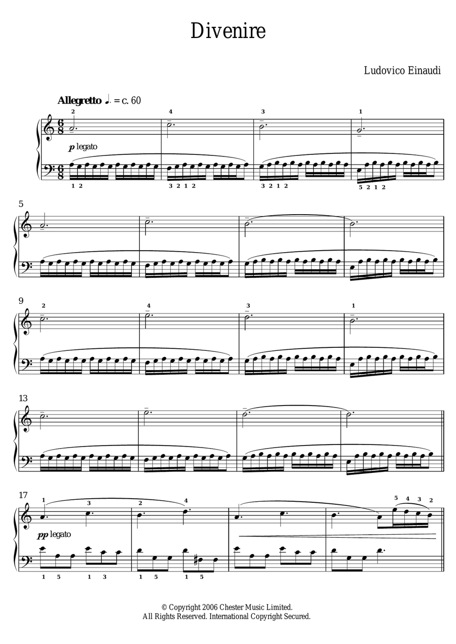 Divenire Piano Method scores gallery preview page 1