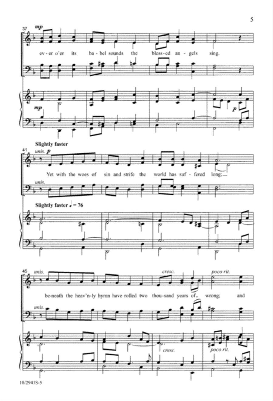 It Came upon the Midnight Clear 4-Part scores gallery preview page 5