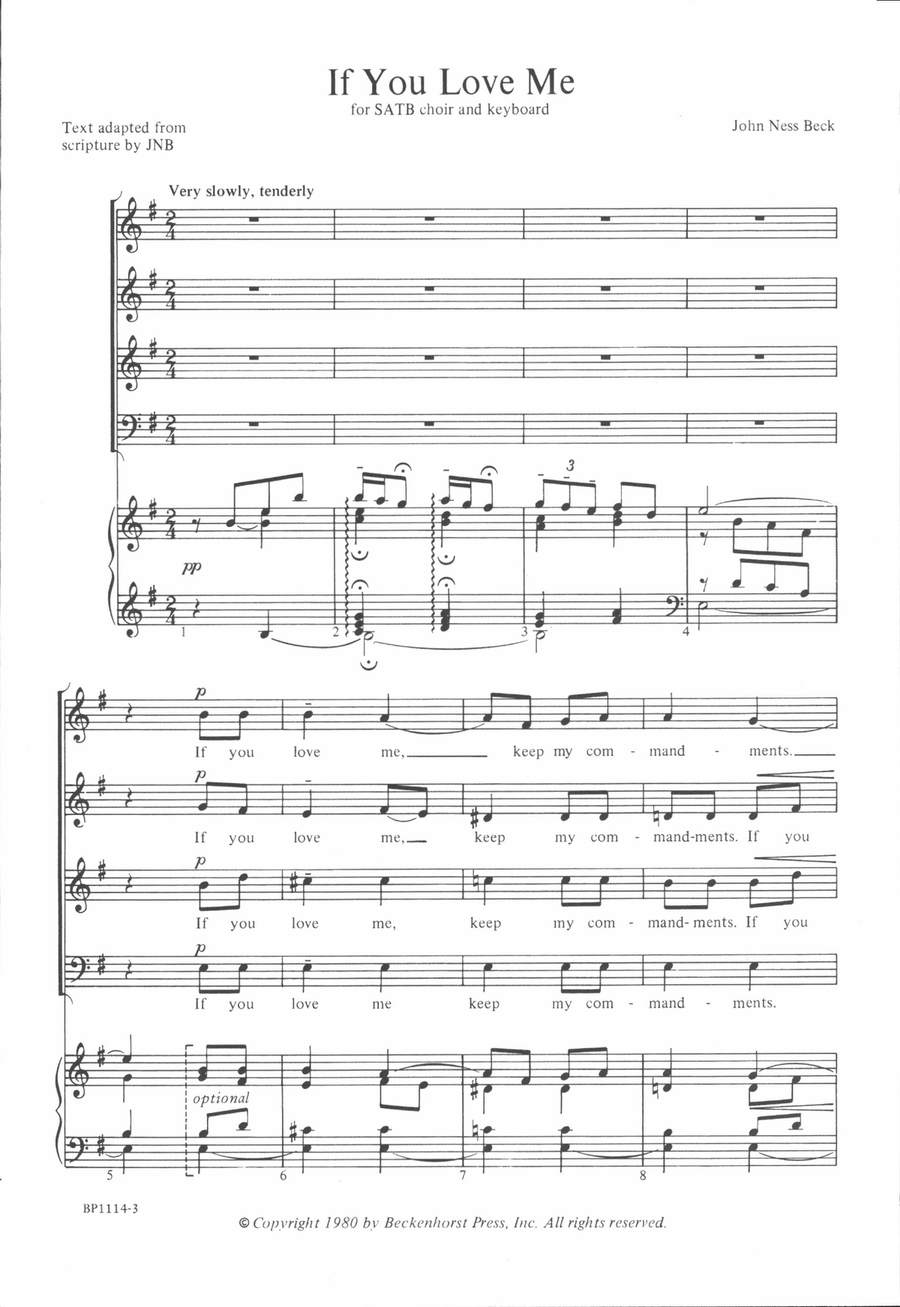 If You Love Me If You Love Me 4-Part scores gallery preview page 2