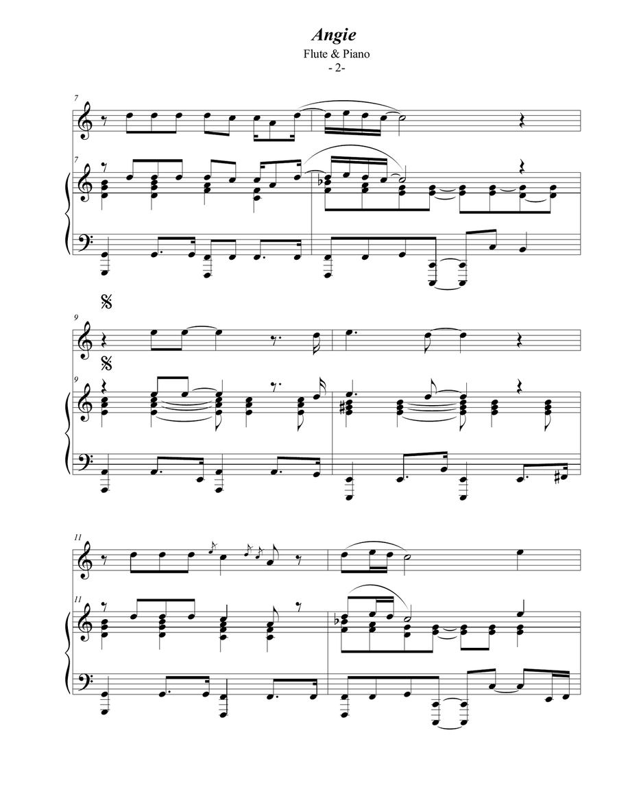 Angie Flute Solo scores gallery preview page 2