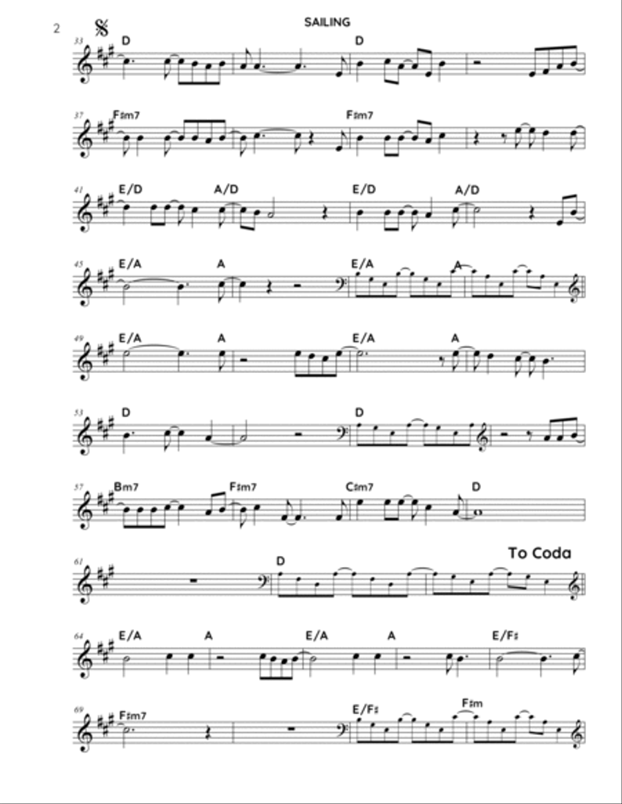Sailing Piano scores gallery preview page 2