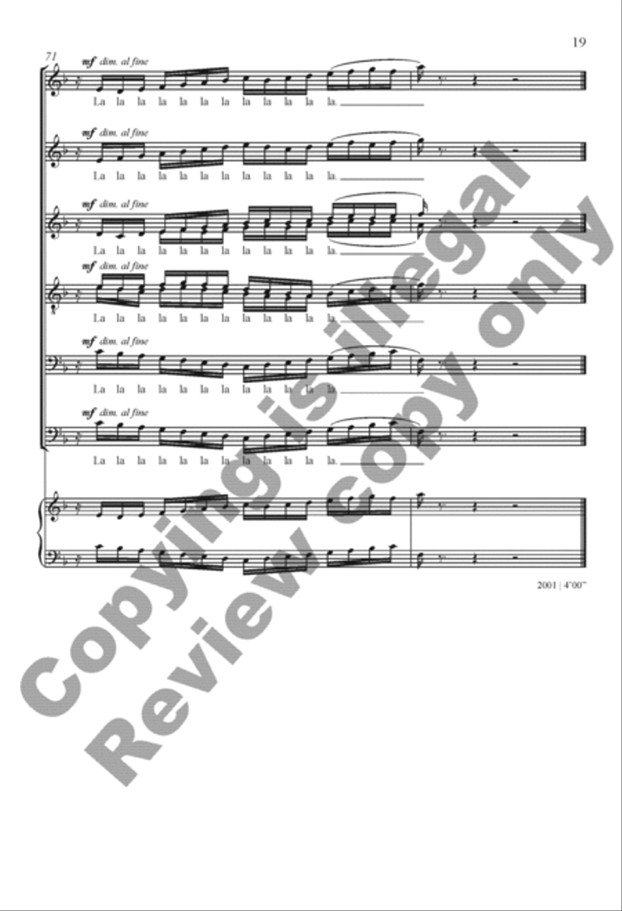 Rilke Songs: 3. Die Flamingos Divisi scores gallery preview page 18