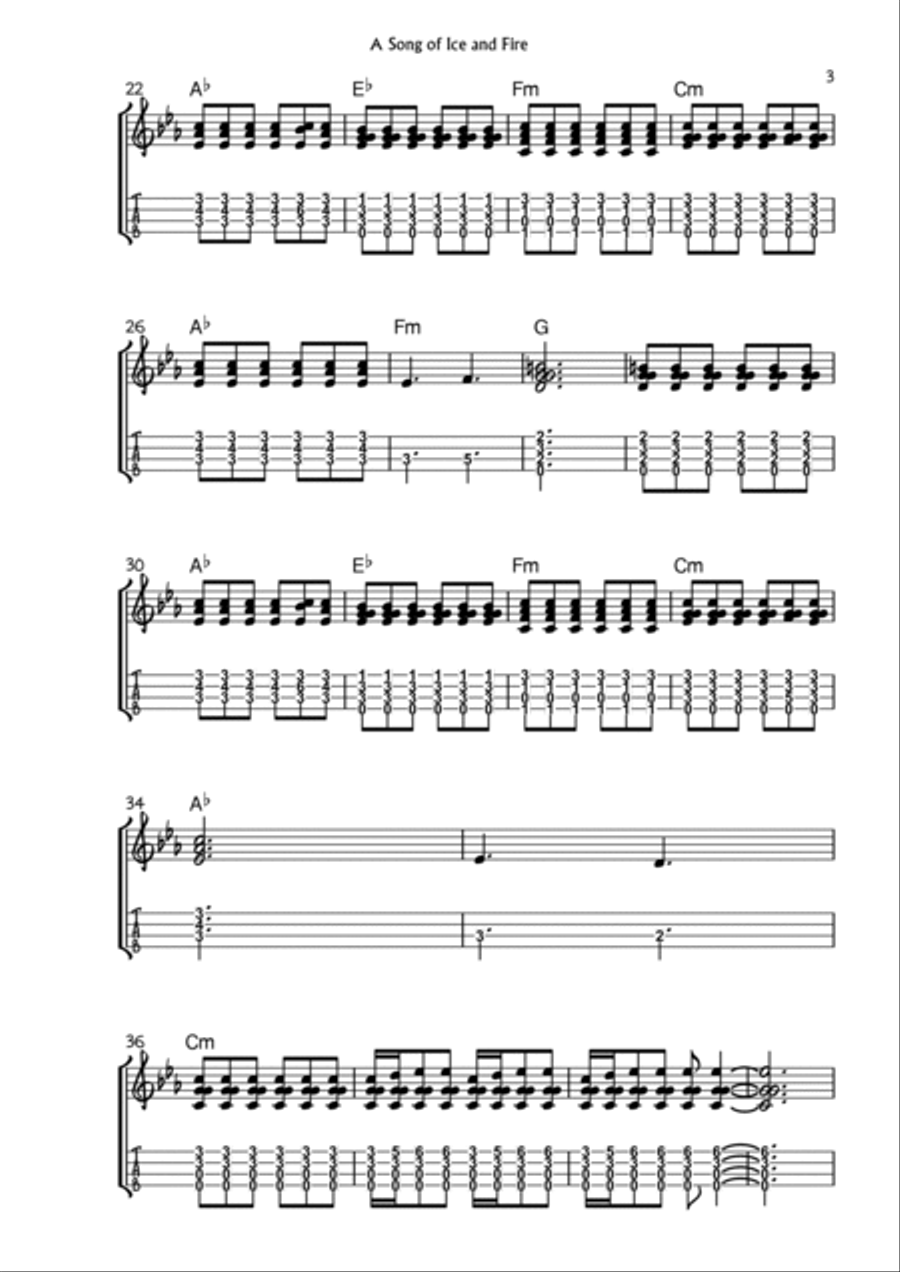 Game Of Thrones Ukulele scores gallery preview page 3