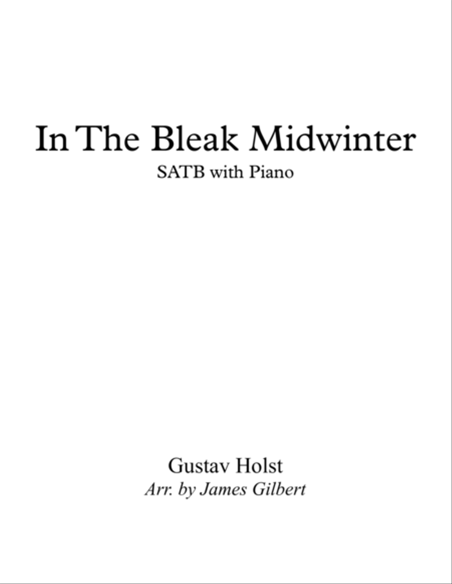 In The Bleak Midwinter In The Bleak Midwinter 4-Part scores gallery preview page 1