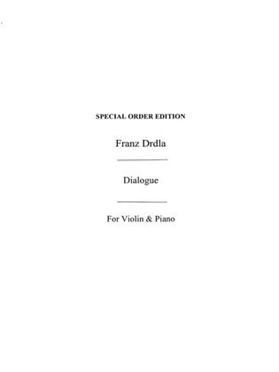 Dialogue For Violin And Piano Op.27 No.1