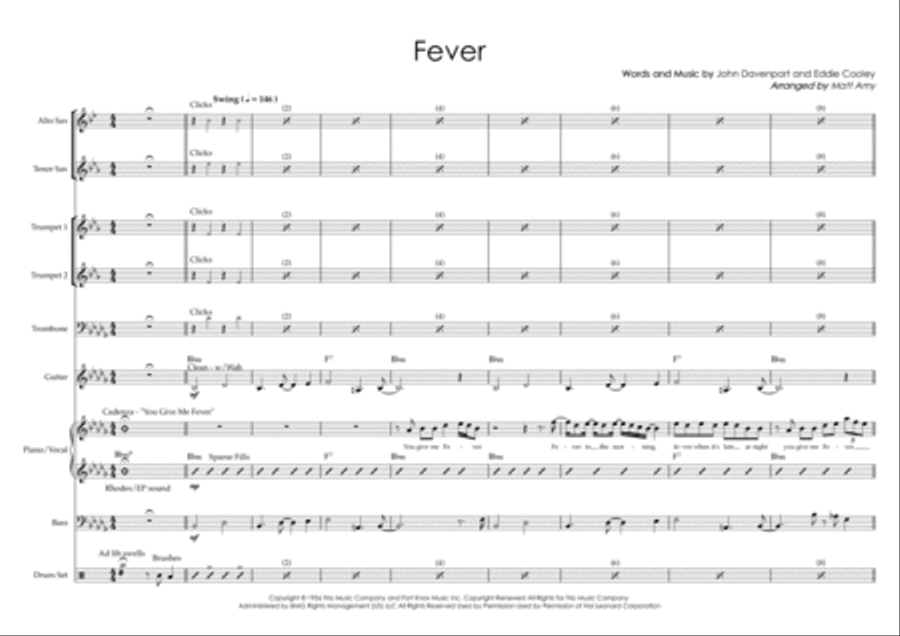 Fever Fever Jazz Ensemble scores gallery preview page 1