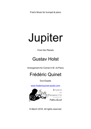 Book cover for Jupiter for trumpet & piano