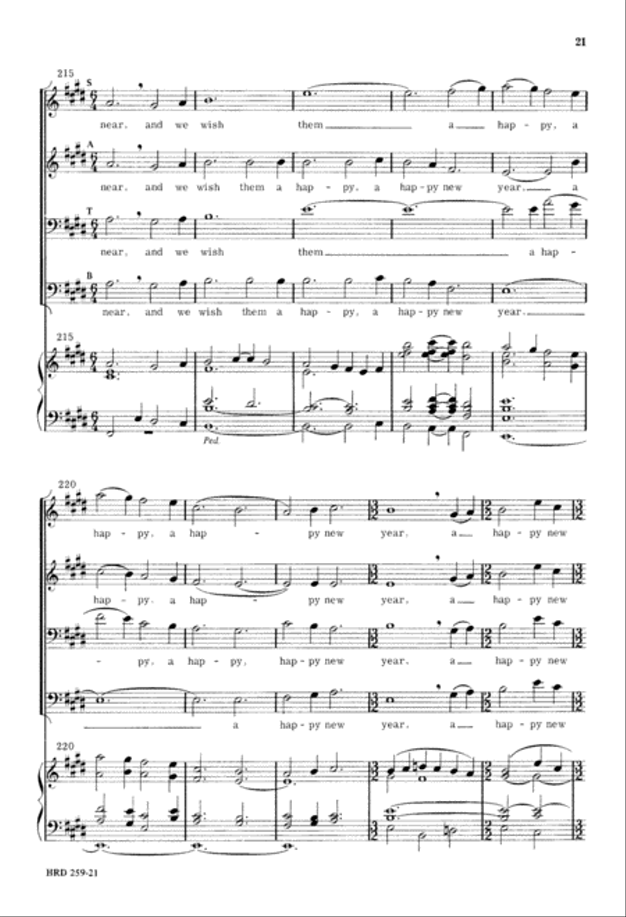 Fantasia on Christmas Carols 4-Part scores gallery preview page 22