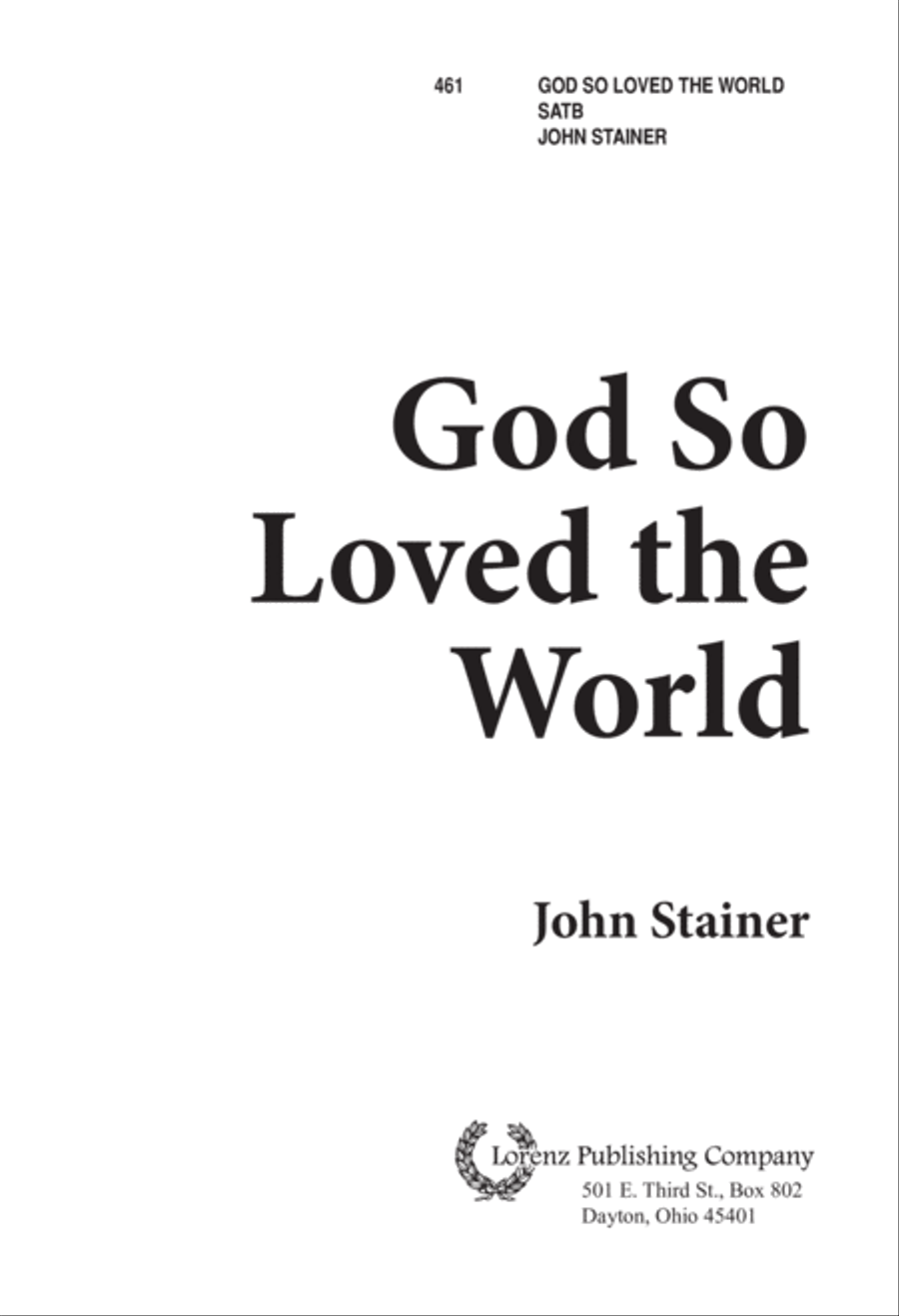 God So Loved the World God So Loved the World 4-Part scores gallery preview page 2