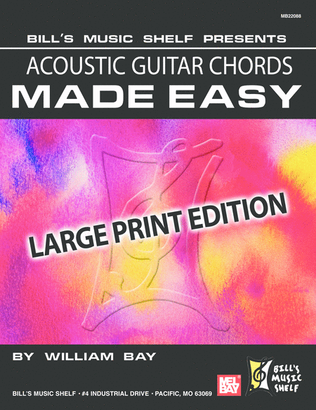 Book cover for Acoustic Guitar Chords Made Easy Large Print Edition